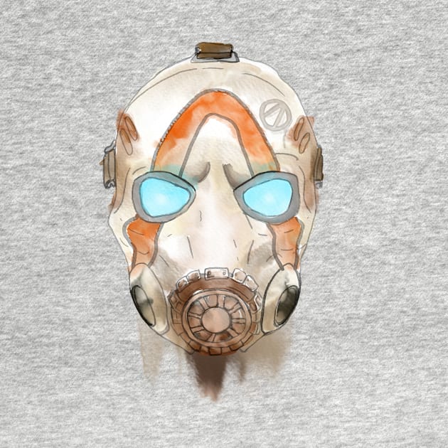 Watercolor Psycho Mask by dbnibbles